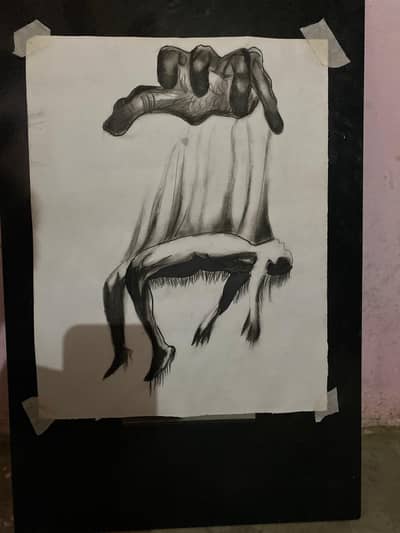 Handmade charcoal portraits