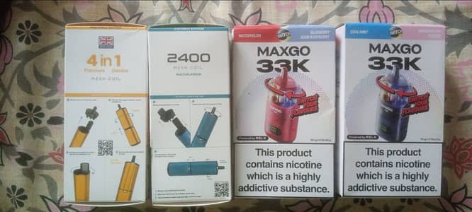 IVG disposable vapes/pods 2400 and 33000 puffs. 18+