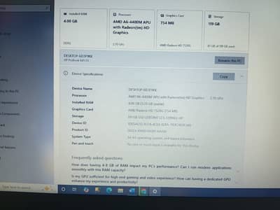 HP ProBook 645 G1 Laptop | AMD A6 | 4GB RAM | 128GB SSD | LCD Line |