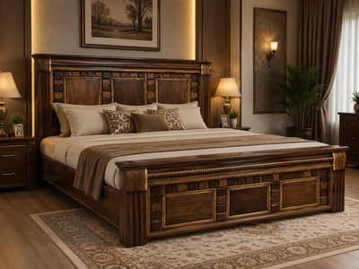 premium wooden furniture ( Bed side table dressing)