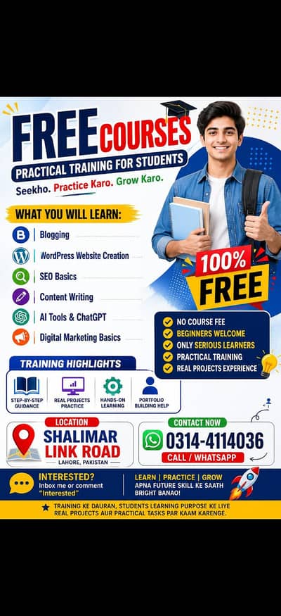 Free Digital Marketing and Freelancing training