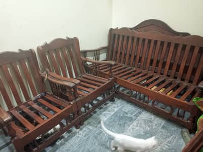 5 seats pure shesham wood sofa available for sale