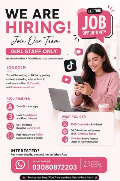 online job available for Females