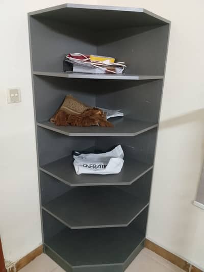 Multi-use 5 Tier Bookshelf Bookcase Mini Storage Rack Corner Shelf