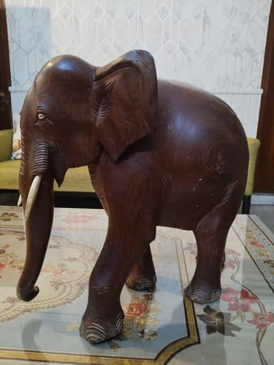 Wood Horse and Elephant.