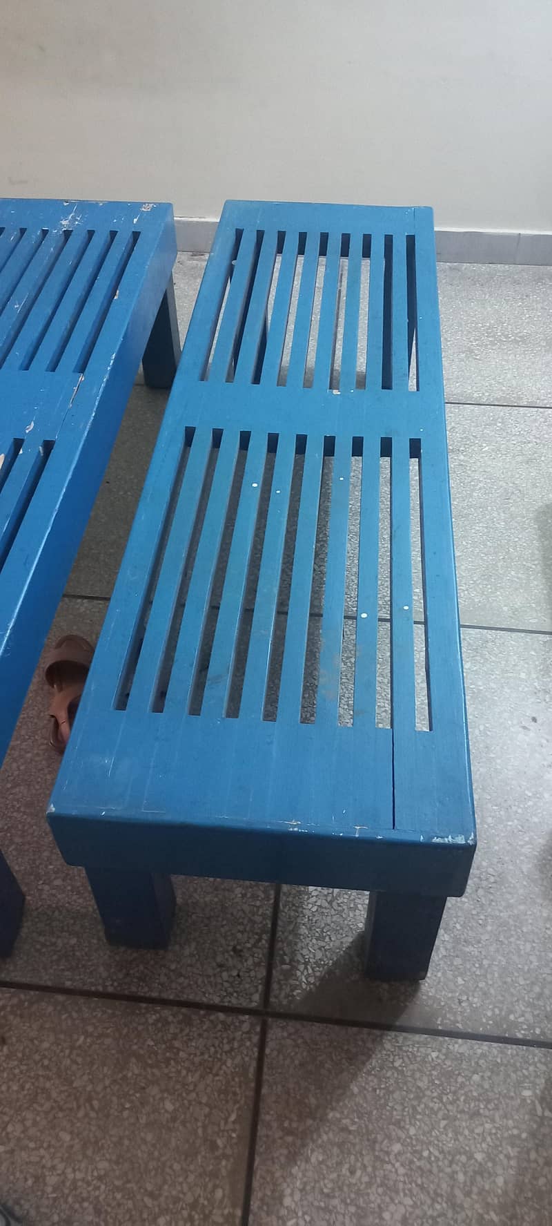 Solid blue Benches 1