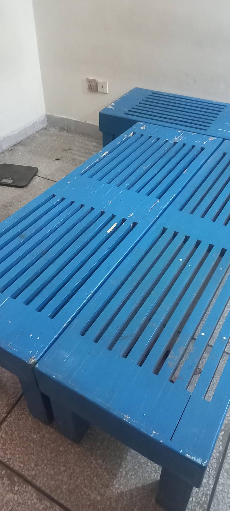 Solid blue Benches 4