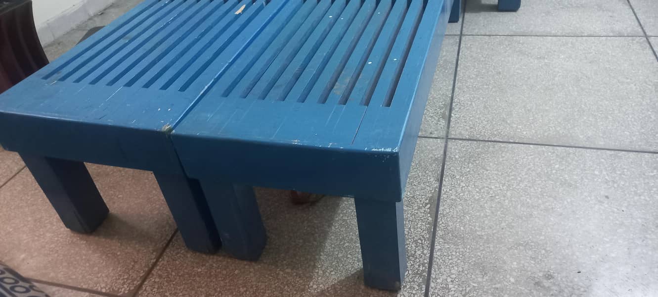 Solid blue Benches 5