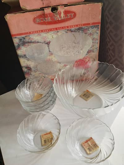 Rose Valley 7pcs Serving Salad Bowl set ( Vereco/ Beau Rivage )