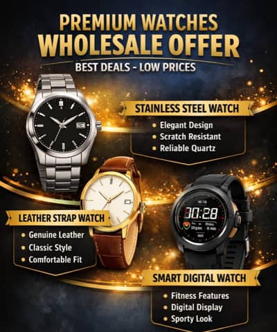 ⌚ Premium Stainless Steel Watch – Timeless Elegance