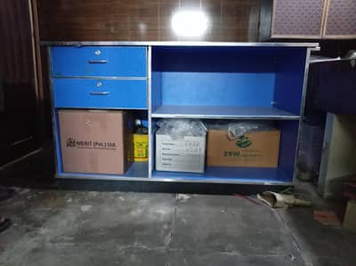 Shop Counter Table for Medical Store or Clinic with 2 deawers