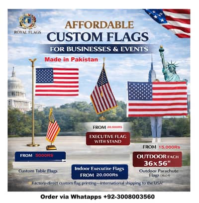 Premium USA Flag Sets & Poles | for 4th of July USA Day 03008003560