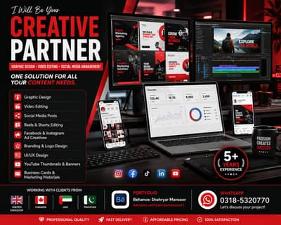Graphic Designer & Video Editor | Reels, Ads, Logo, UI/UX Design