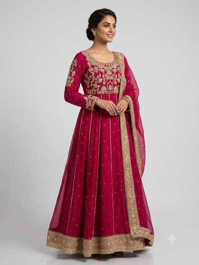 3 piece fancy chiffon dress