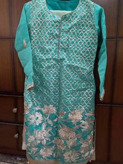  Elegant Black Embroidered 3-Piece Chiffon Suit 