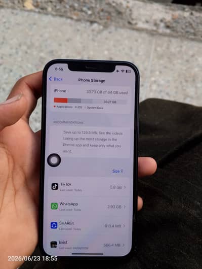 Apple iPhone 12 condition 10/8 water pack Face ID okay battery 86 MDM