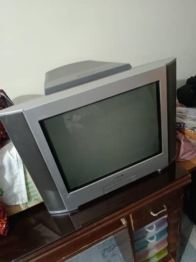 Sony Television With Speakers And Attached Buffers