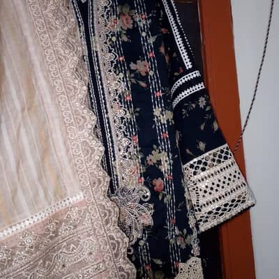 3 pieces stitched dress for women
