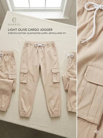 Light Olive Green Cargo Pants.