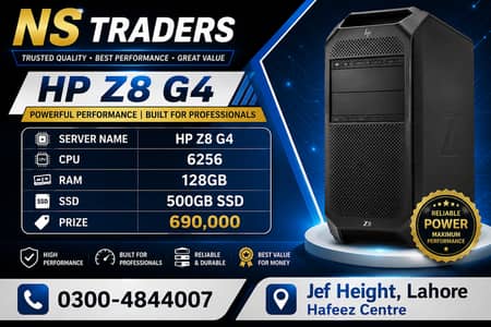 HP Z8 G4 Workstation | Xeon Gold 6256 | 128GB RAM | 500GB SSD