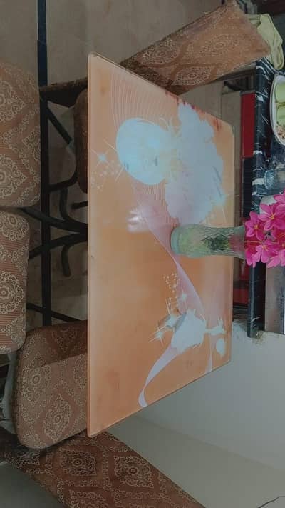 Iron table 4 chairs