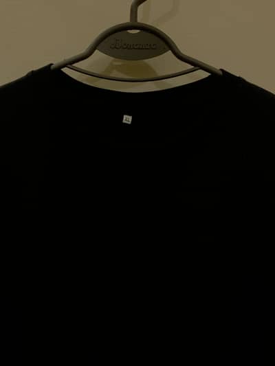 Black Drop Shoulder Round Neck T-Shirt