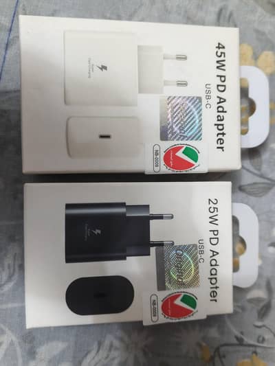 Samsung charger 25 watts new and 45 watts