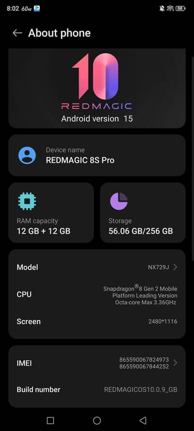 Zte nubia RedMagic 8S Pro
