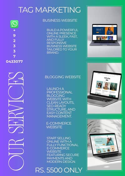 Apny kam Karobar ki website humse banwayein