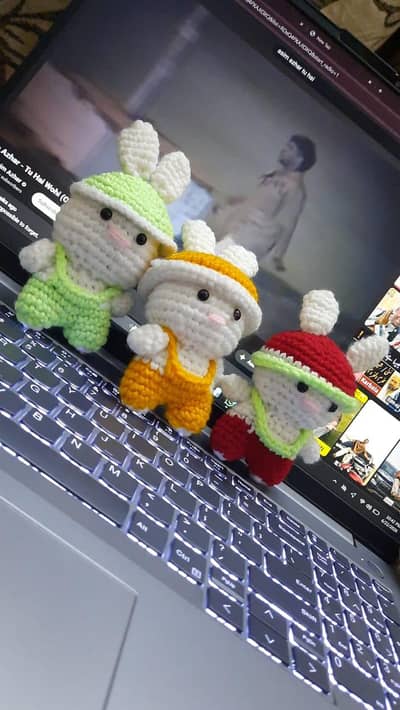 Handmade crochet bunny dolls