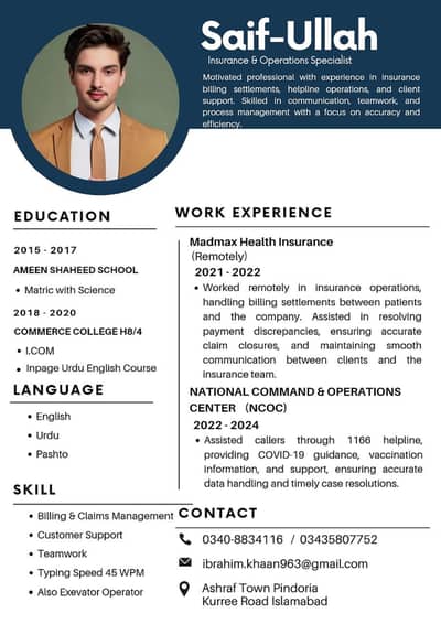 I need job In Islamabad