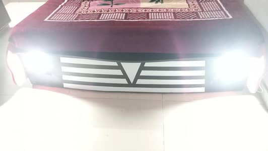 Car shape double bed with 2 drawers and head lits
