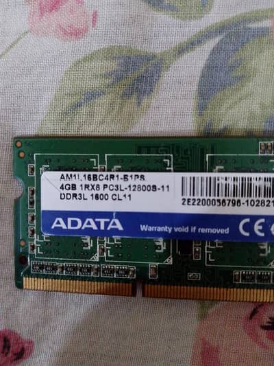 03005026337 DDR3L Laptop RAM 4GB aur DDR 3 RAM 2GB