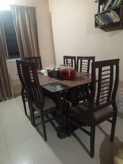 Wooden dining table