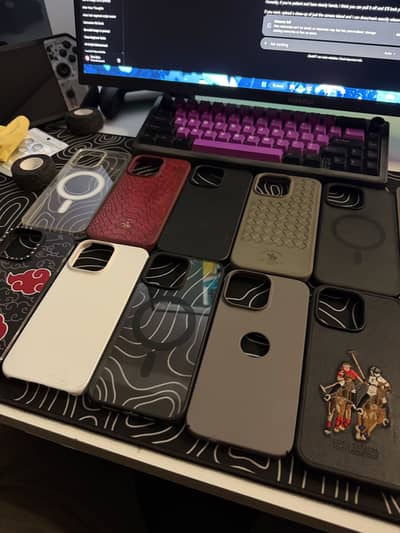 iPhone 15 pro max imported cases loose and screen and back protector