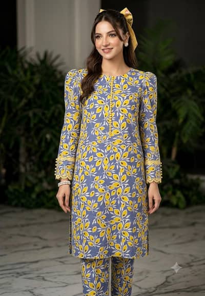 sapphire 2 piece lawn unstitched