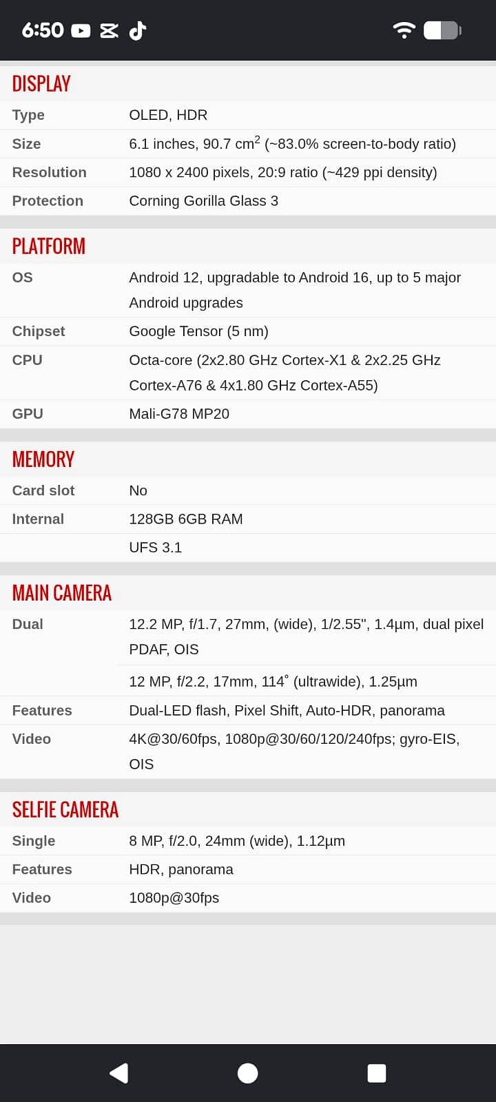 Google Pixel 6a 4