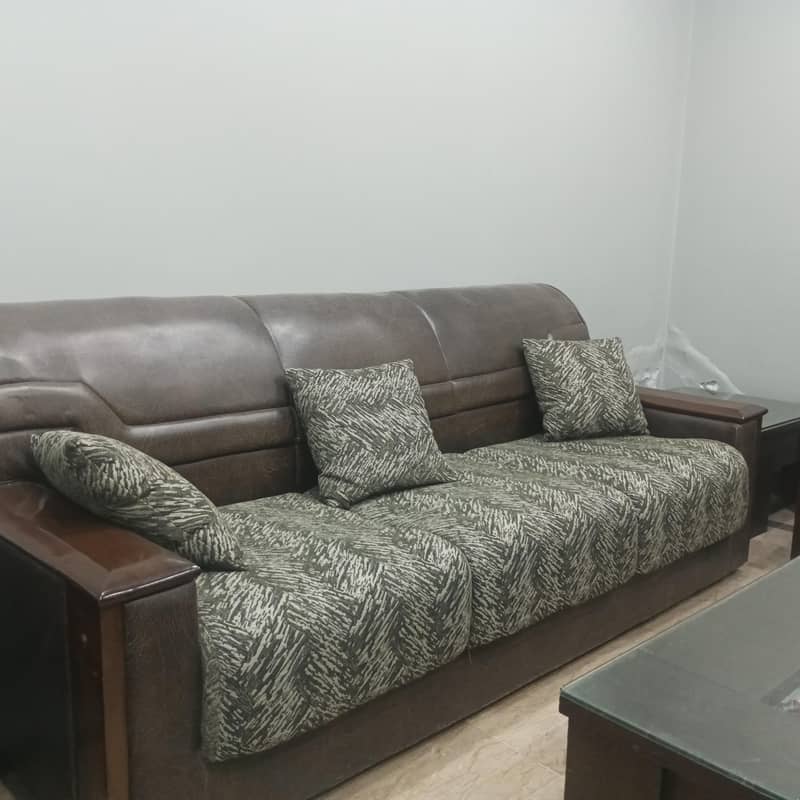 gray sofa set with tables 0