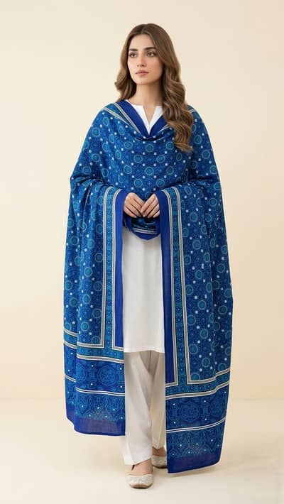 Sindhi Trendy Blue Ajrak