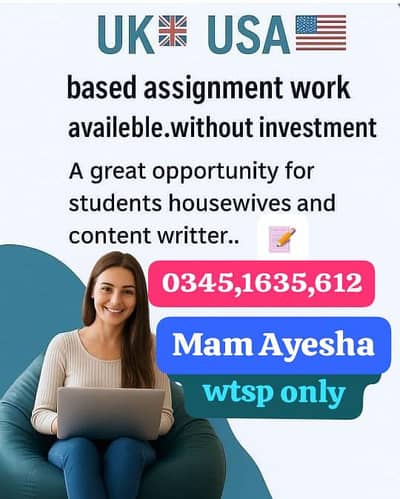 NEED MALE FEMALES FOR UK US BASED ASSIGNMENT TYPING AND HANDWRITING