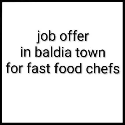 kabab roll french fries ke stall ke Liye bande required hain