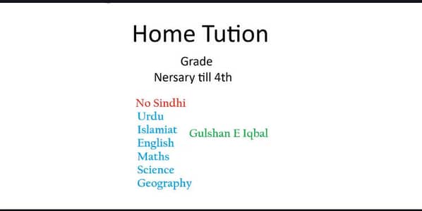 Home and Online tution