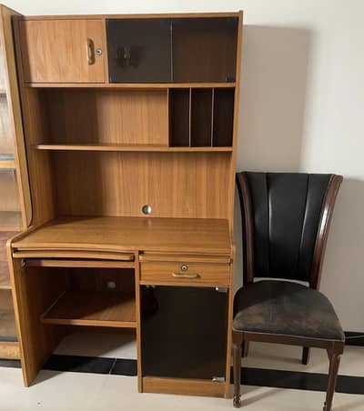 Computer Table, Chair and Book Shelf