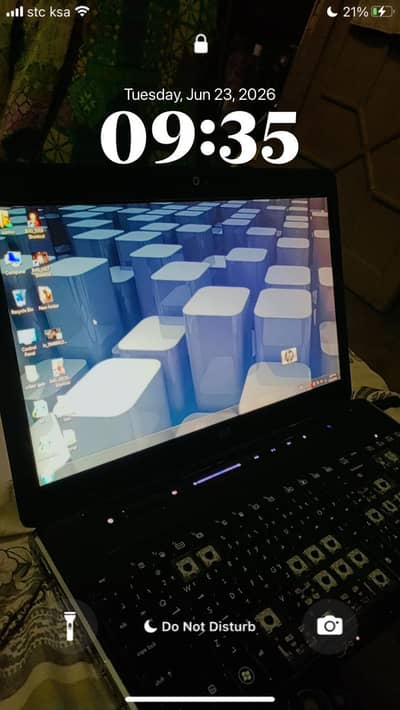 HP Laptop black colour.  HP Pavilion dv6 Notebook PC. 32-bit
