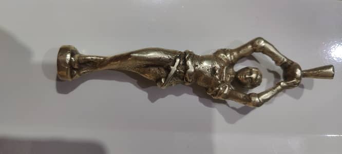 Vintage Brass Female Figurine Candle Holder
