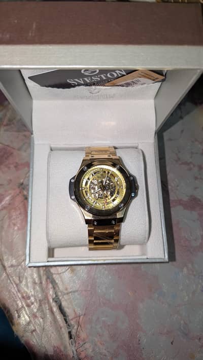 original Sveston watch new model with 1 year warrenty automatic watch