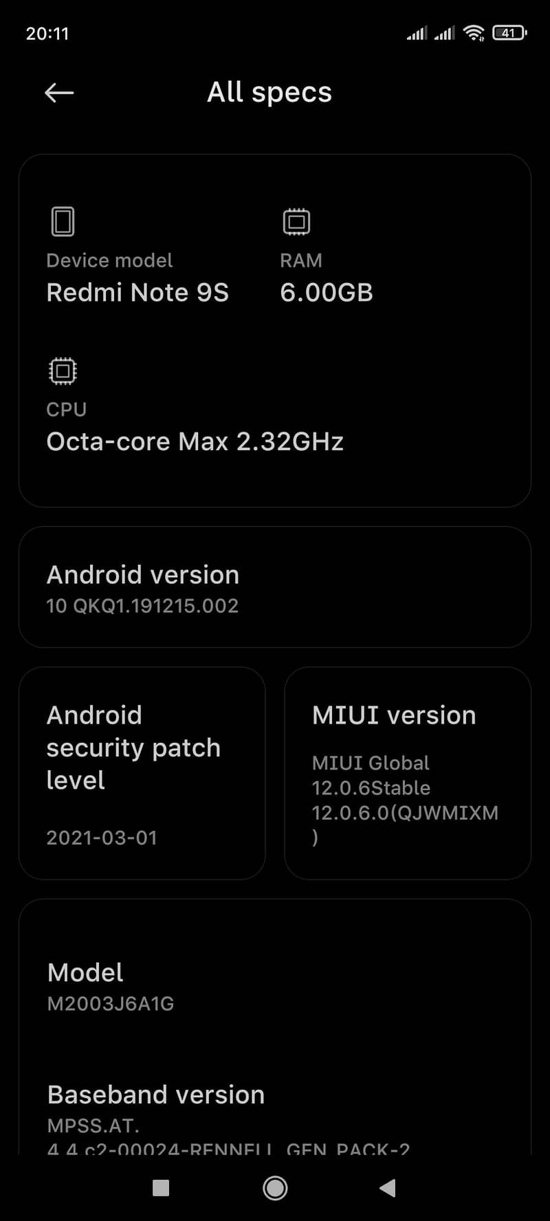 Xiaomi Redmi Note 9S 9