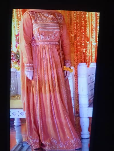silk full embridory maxi