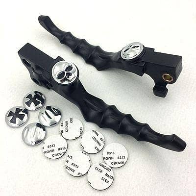 Black Skull Zombie Motorcycle Brake & Clutch Levers