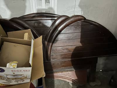 Solid wood bed available for sale
